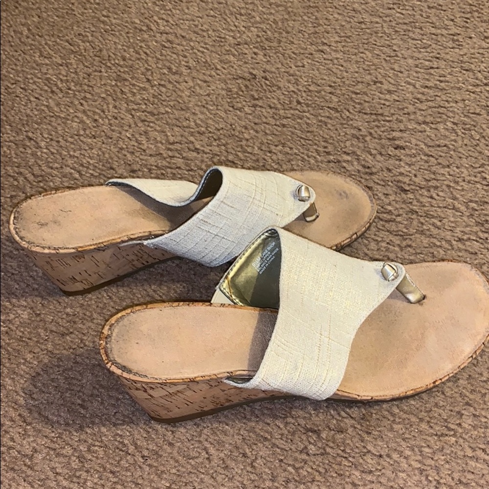 Metallic gold sandals